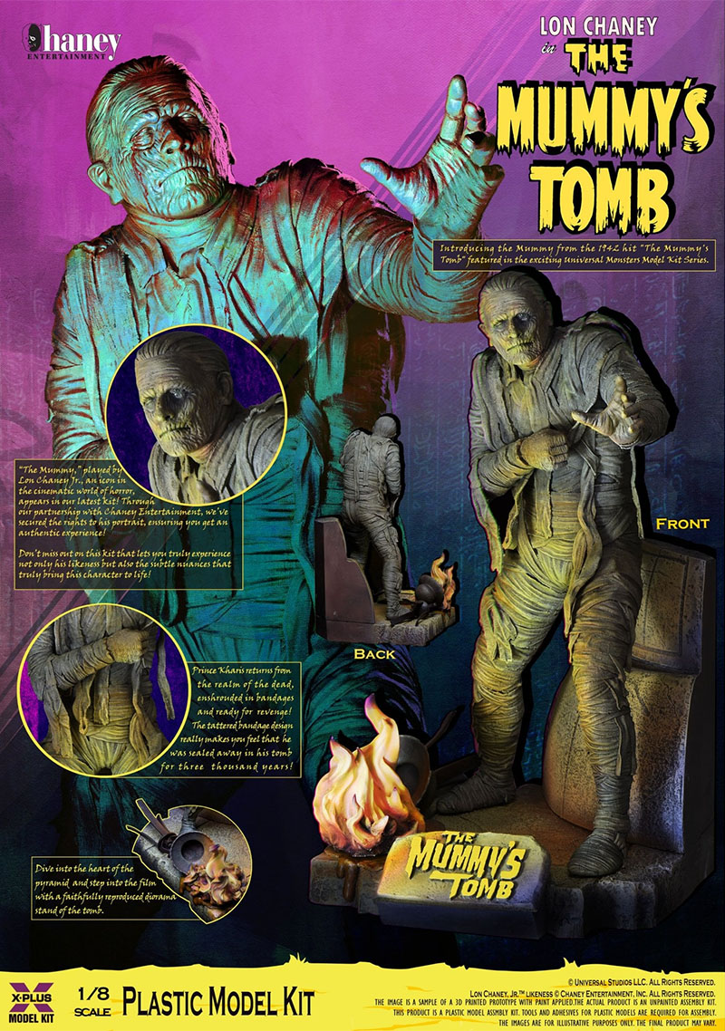 X-Plus Lon Chaney The Mummy's Tomb 1/8 Scale Plastic Model Kit
